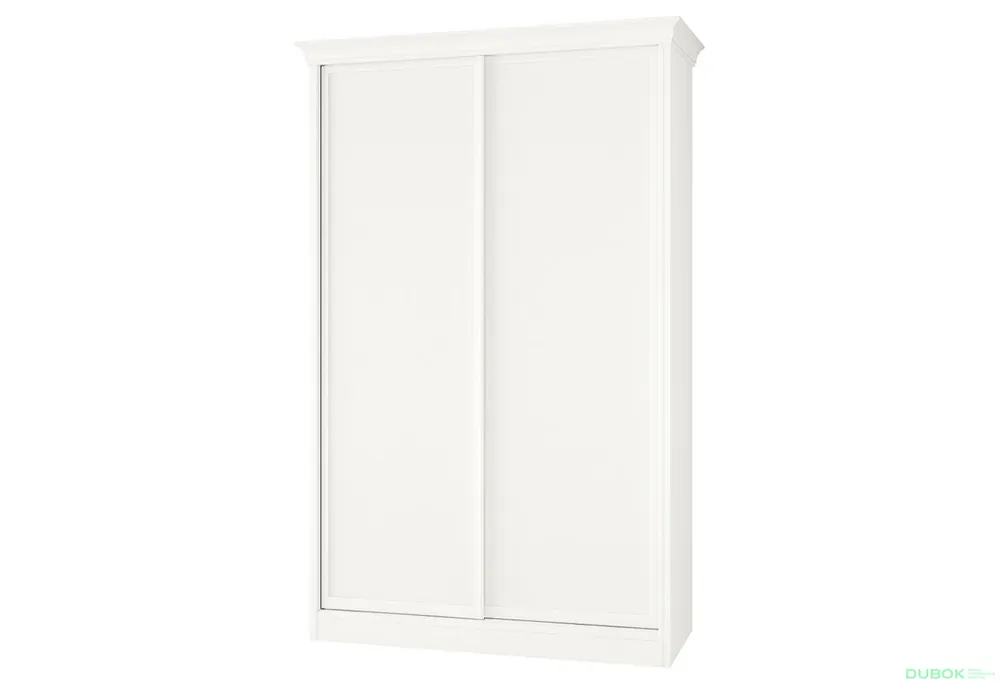 Bezpečná Platba Skříň Rim-Veneziano 2D 1.2 m bílá s římsou, fasádami DTD