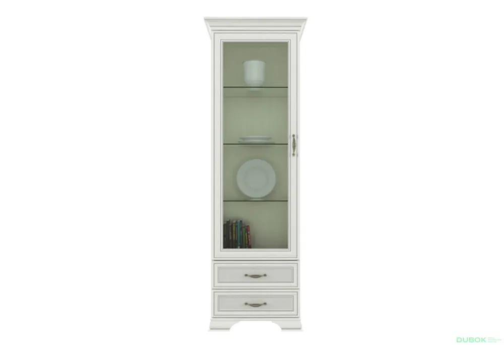 Vitrína 1w2s woodline krém Tiffany II Speciální Cena