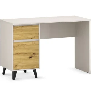 Psací stůl BORG 1d1s/120 kašmír / dub artisan Zlevněný