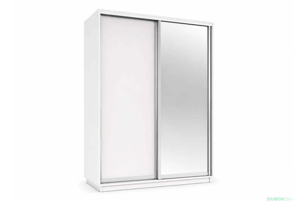 Skříň s posuvnými dveřmi 1800x2400x600 1LTD 1 Zrcadlo Nymphea Alba, profil stříbrný Cenově Výhodný