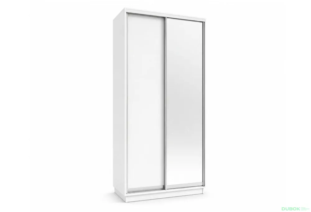 Skříň s posuvnými dveřmi 1200x2400x600 1LTD 1 Zrcadlo Nymphea Alba, profil stříbrný Nejlepší Cena
