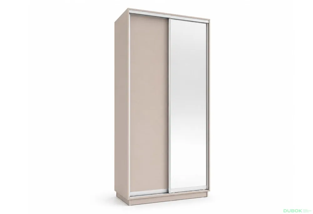 Omezená Nabídka Skříň s posuvnými dveřmi 1200x2400x600 1LTD 1 Zrcadlo Kašmír, profil stříbrný
