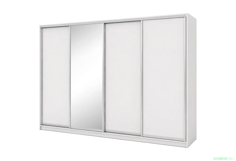 Skříň s posuvnými dveřmi 3000x2200x600 3LTD 1 zrcadlo nymphaea alba, profil stříbrný Objednat Nyní
