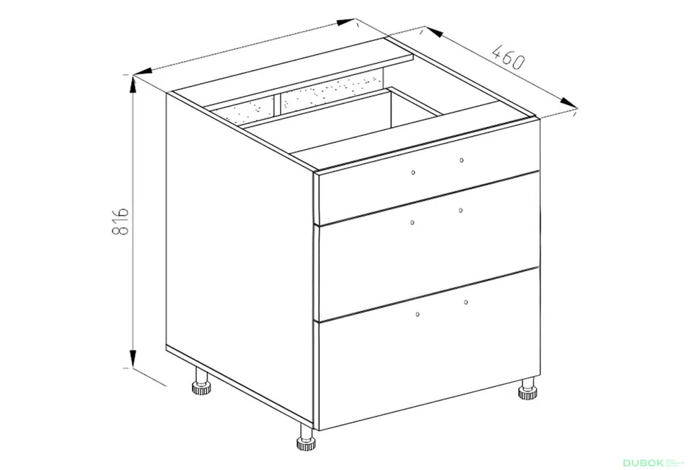 Korpus N 60 3Z (1+2) LUX Bezpečná Platba