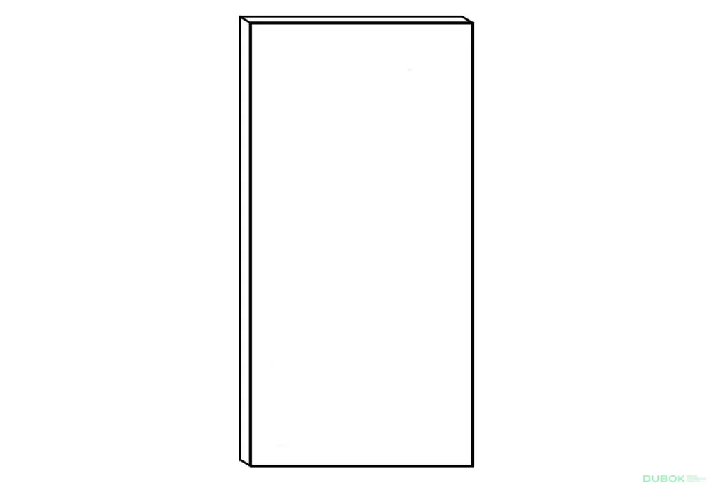 Фасад В 60 (h-920) під витяжку Смужка білий з чорною смужкою по краям, лак Tovární Cena