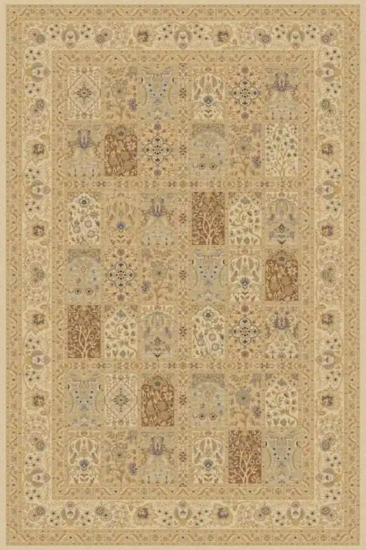 Autentický Klasický vlněný koberec Osta Diamond 7216/100 béžový (85 x 160)