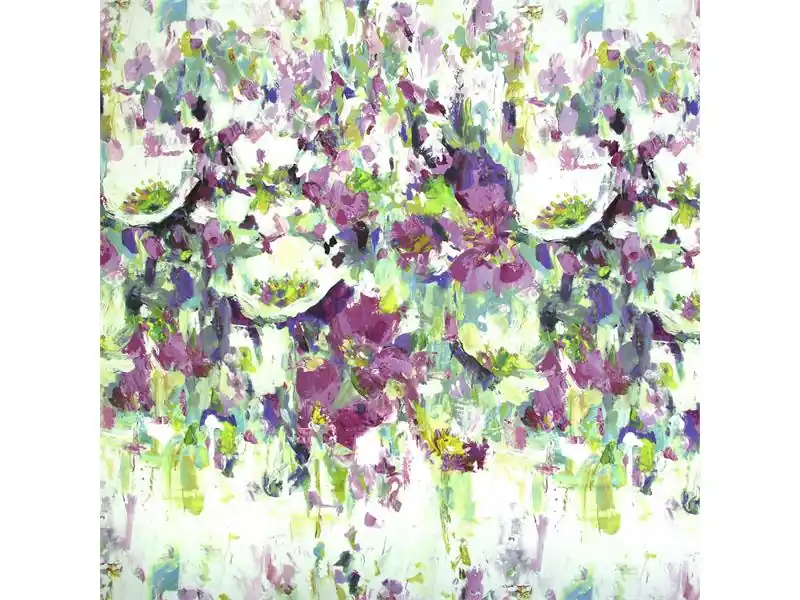 Autentický Dekorační látka PT Flower garden 8545 (fialová)