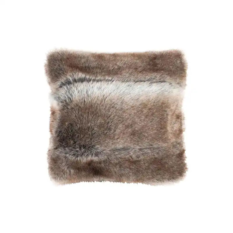 Poslední Šance Kožešinový polštářek Feel Cushion hnědý (50 x 50)