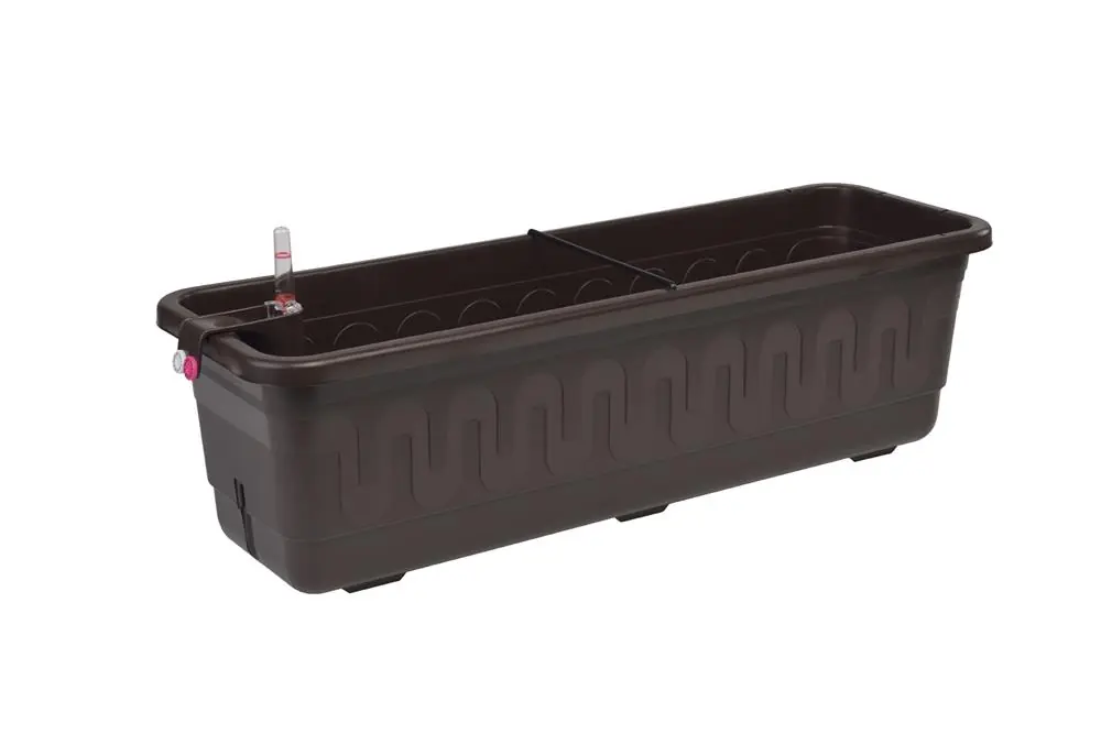 Originální Plastkon samozavlažovací truhlík Fantazie hnědý (40 x 19 x 18 )
