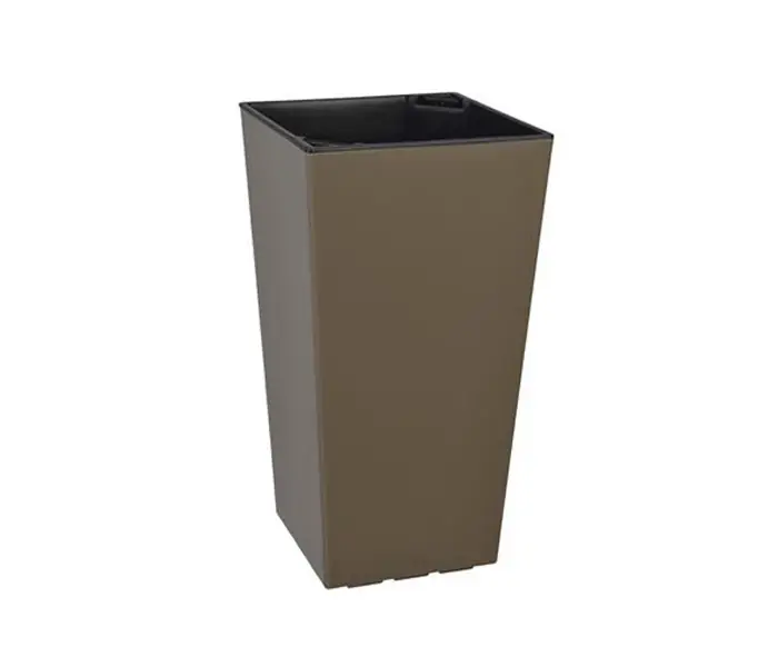 Vysoký květináč Plastkon Gardenico Elise kapučíno taupe lesk (18 x 18 x 20) Nízká Cena
