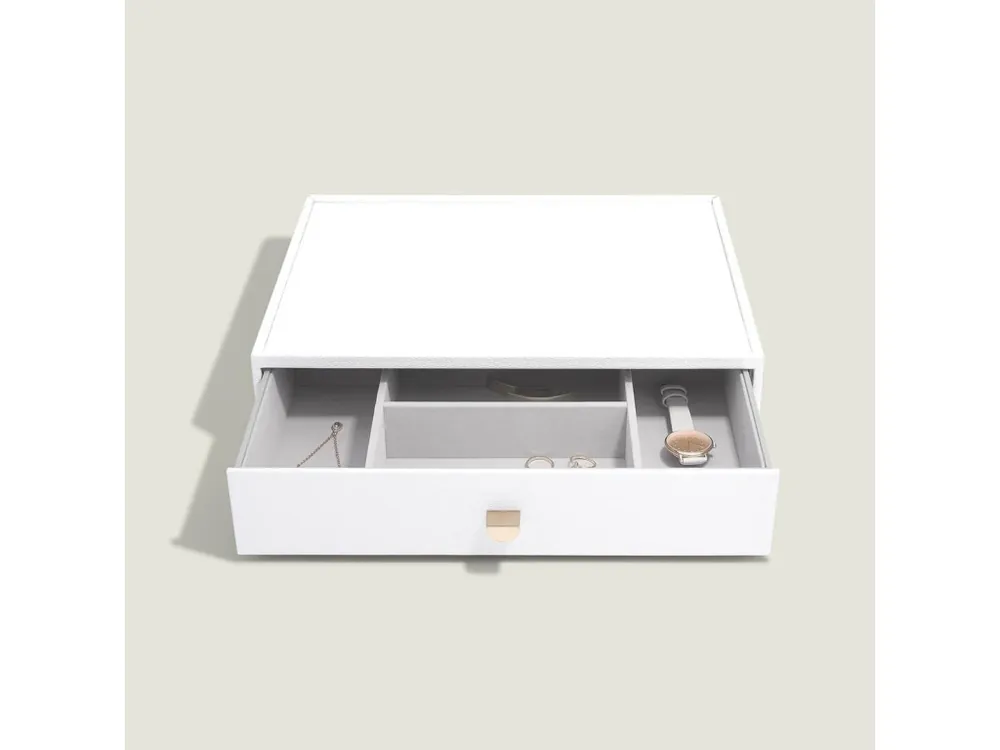 Box se šuplíkem na šperky Stackers Pebble White Supersize Accessory Drawer bílá Jen Po Omezenou Doba