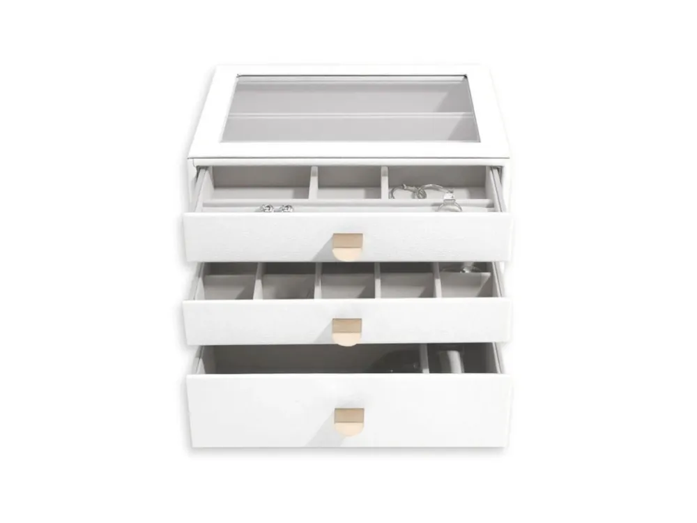 Autentický Šperkovnice se šuplíky 3 v 1 Stackers Pebble White Classic Drawers bílá