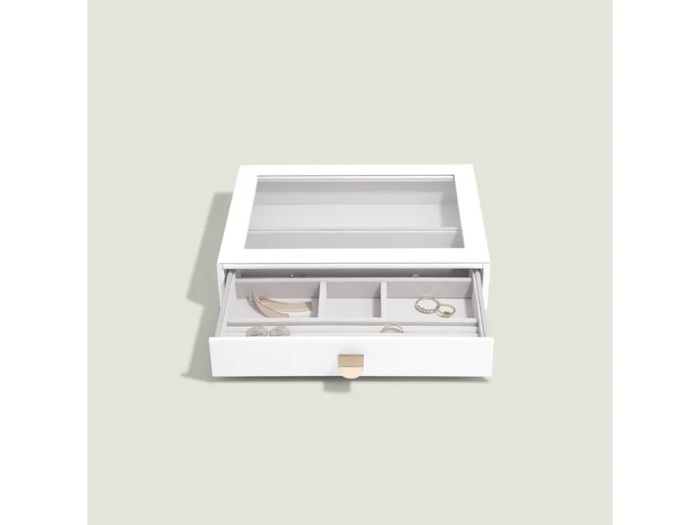 Šperkovnice se šuplíkem Stackers White Classic Display Drawer bílá Zlevněný