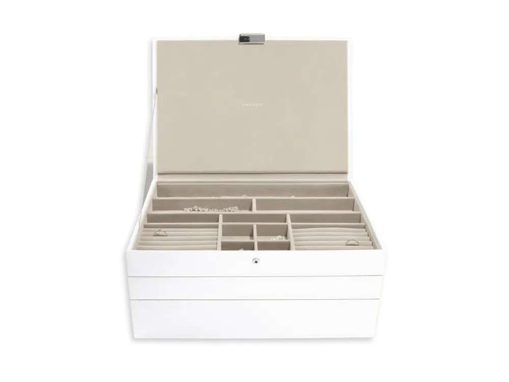 Výprodej Šperkovnice 3 v 1 Stackers White Supersize Jewellery Box bílá