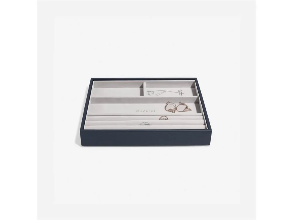 Box na šperky Stackers Navy Blue Classic Ring & Bracelet Layer tmavě modrá Pouze Dnes