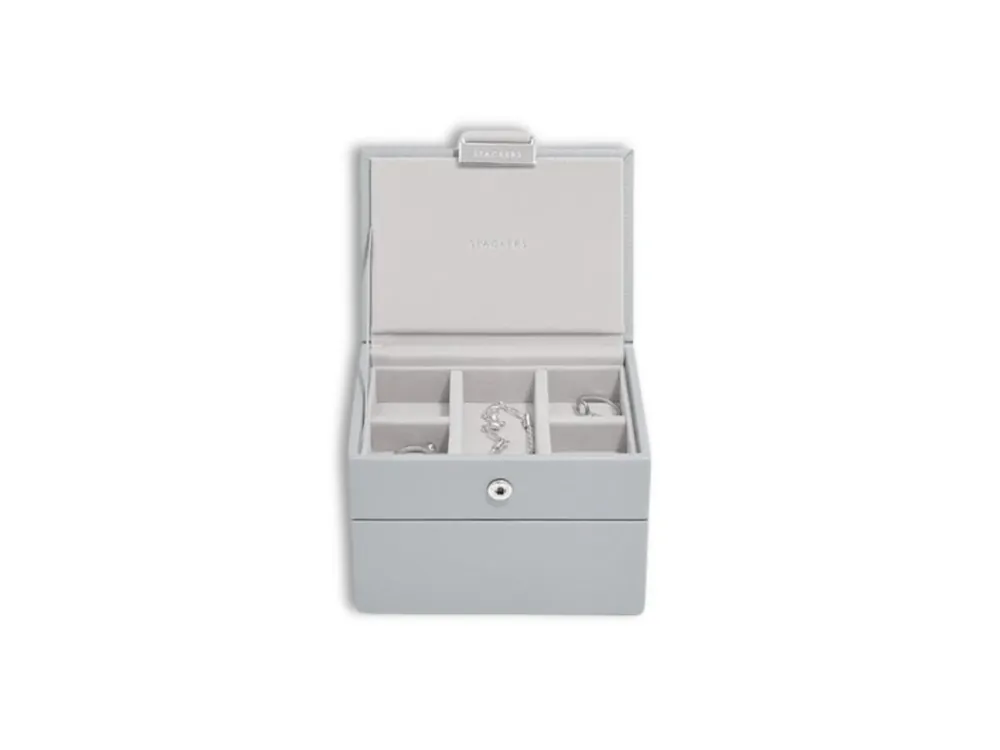 Mikro krabička na šperky Stackers Micro Jewellery Box Pebble Grey šedá Akce