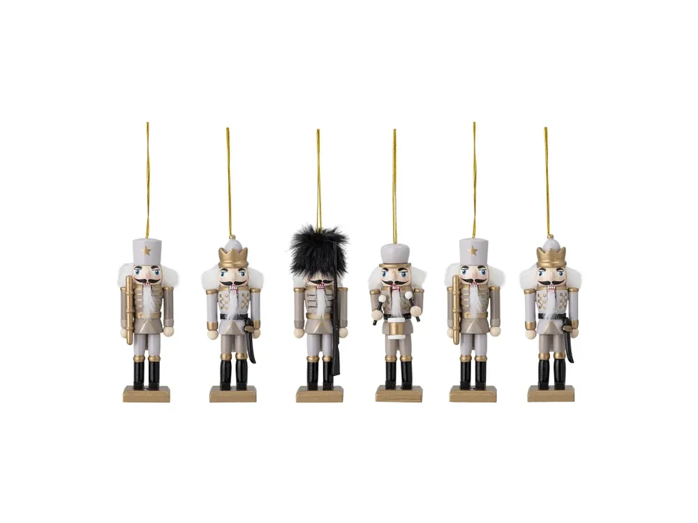 Dřevěné vánoční ozdoby louskaček Bloomingville Nikita Ornament Gold zlatá Akční Nabídka