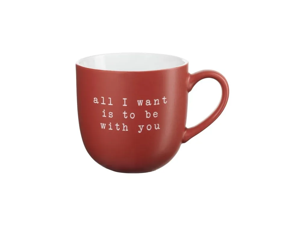Přímo Od Výrobce Porcelánový hrnek Asa Selection HEY, Be with you, 350 ml červená