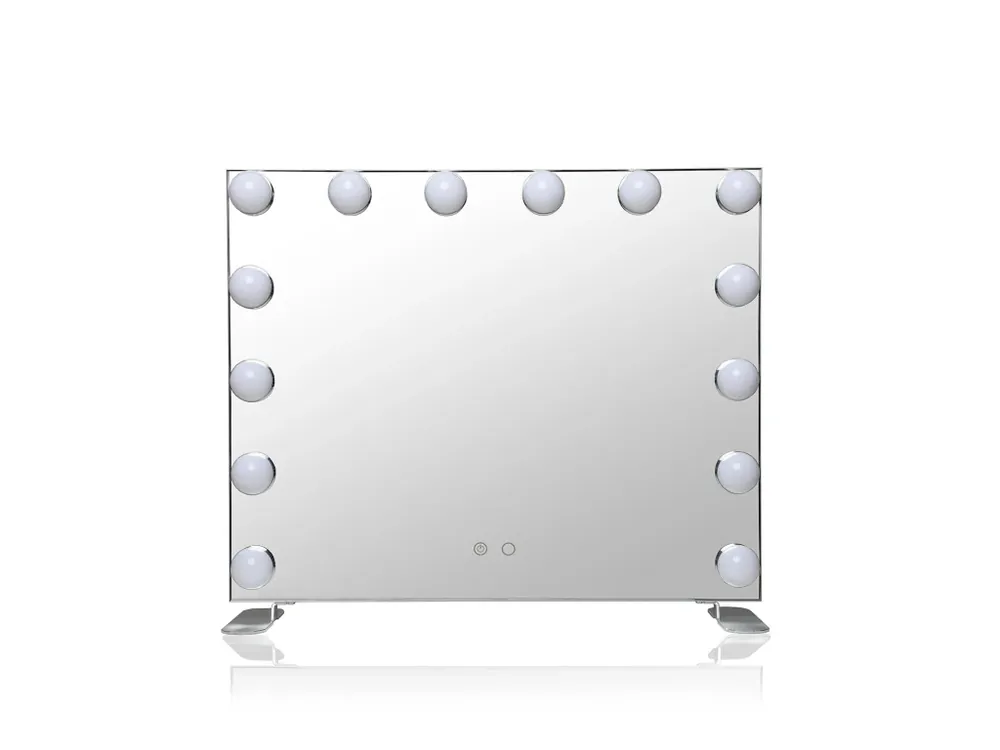 Kup Teď Hollywoodské make-up zrcadlo s osvětlením MMIRO SR606S 60 x 50 cm stříbrná