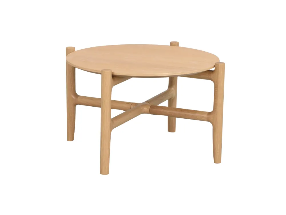 Finální Výprodej Kulatý konferenční stolek Rowico Home HOLTON 62 cm Hnědý