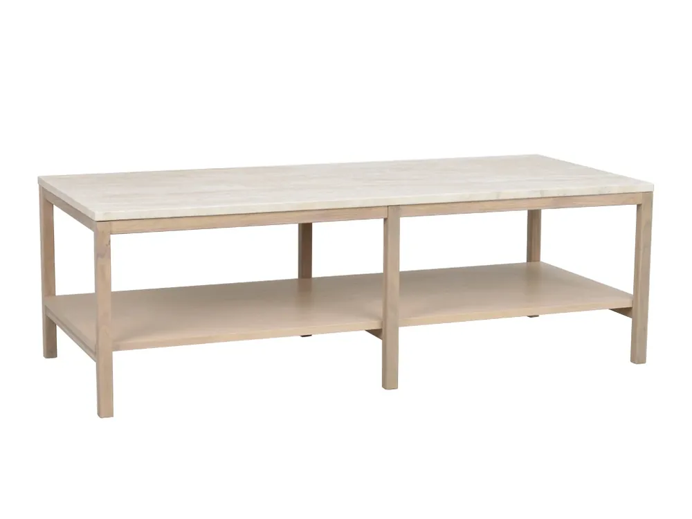 Konferenční stolek Rowico Home ORWEL 140x60 cm Béžový/Světle hnědý Omezená Nabídka