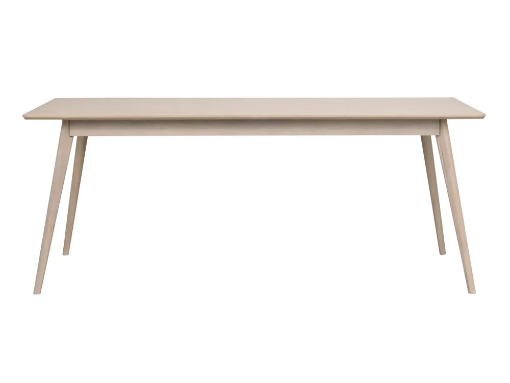 Obdélníkový jídelní stůl Rowico Home YUMI Whitewash, 190x90 cm světle hnědá Značkový