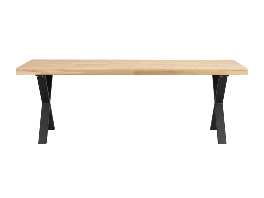 Nakupujte Hned Jídelní stůl z masivního dubu Rowico Home BROOKLYN Oak/black, 220x95 cm dub, přírodní, černá