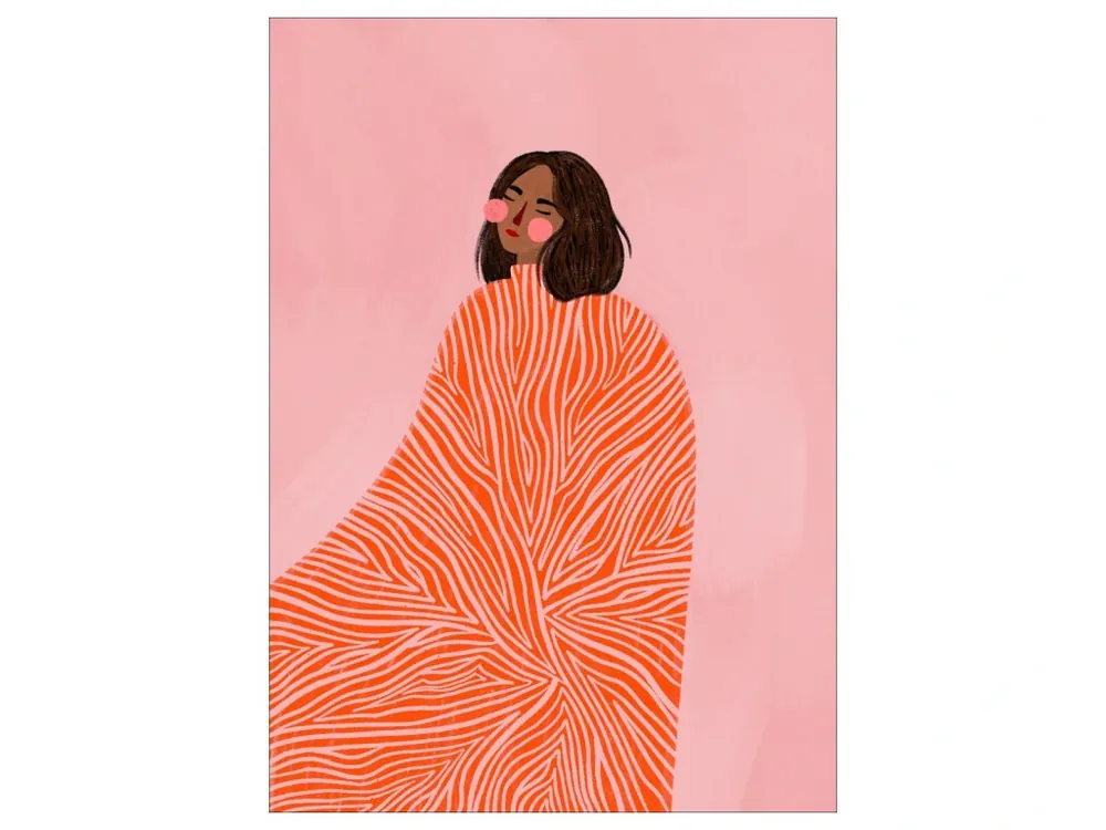 Levný Ženský plakát na zeď The Woman With the Swirls – Cream Posters & Frame